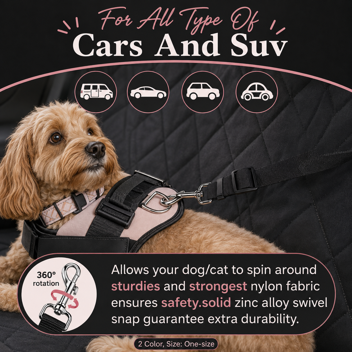 The Pawtique Dog Seat Belt